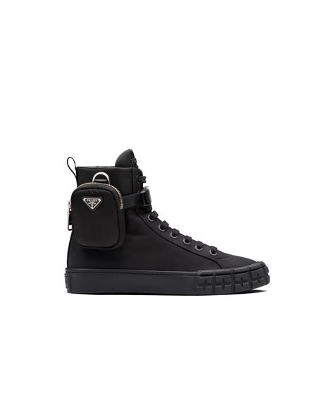 prada shoes high|prada gabardine high top sneakers.